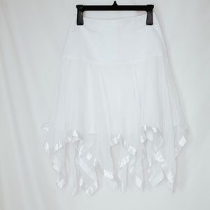 White Ruffled Skirt